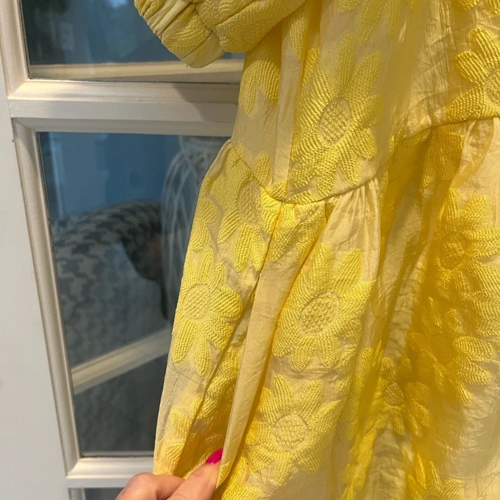 Talulah Yellow Floral Baby Doll Dress - Sz M NWOT - Picture 4 of 5